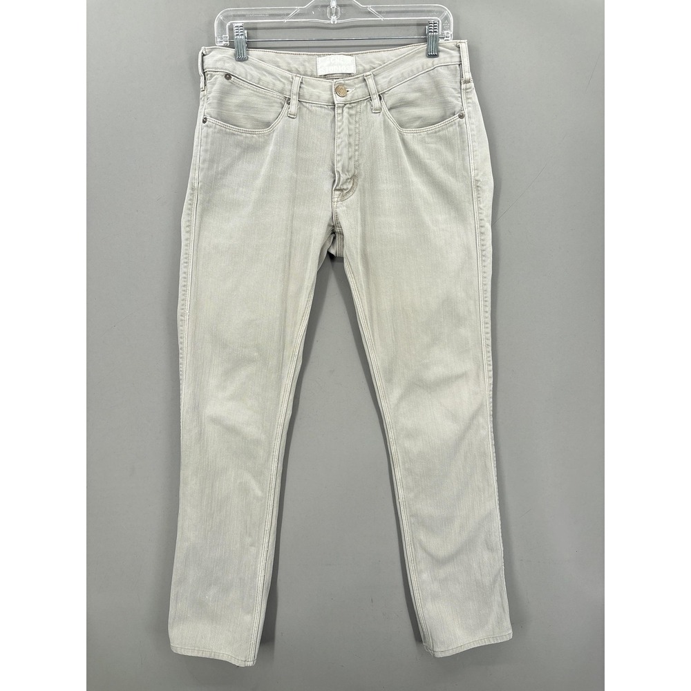 Acne Studios Max Leaves Jeans Men 32x32 Gray Slim Straight Leg Light Wash Denim